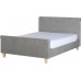 Shelby 4ft 6 Double Sleigh Bed High Foot End in Grey Crushed Velvet